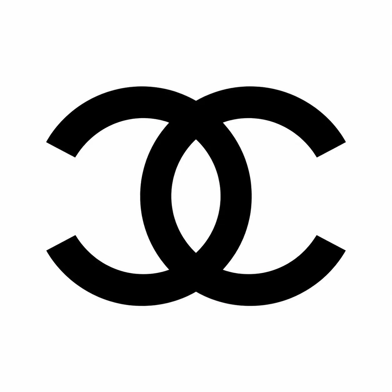 Chanel interlocking double C monogram - symmetrical founder initials in minimalist black and white